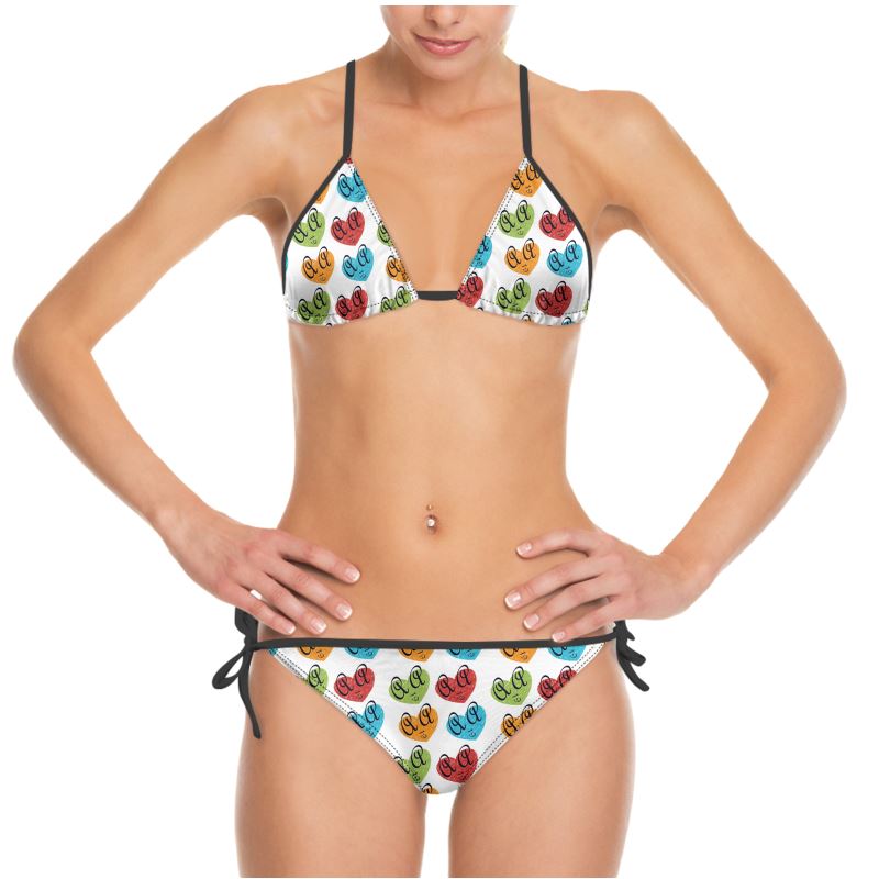 "Heart-Face" Lycra Bikini