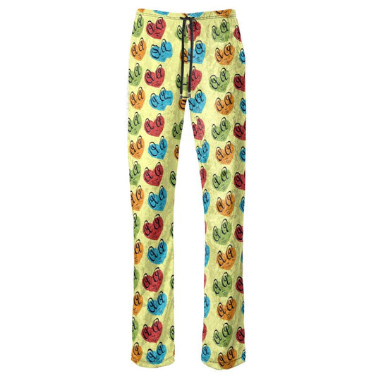 "Heart-Face" Velour Pants