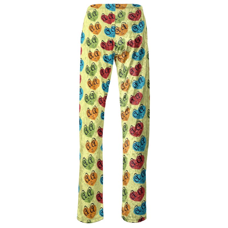 "Heart-Face" Velour Pants