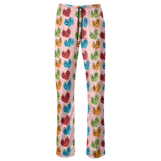 "Heart-Face" Velour Pants